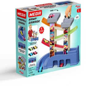 Resim Mega Rampalı Garaj (4 Katlı) - Oyuncak Araba Seti Yarış Seti Kaydıraklı Otopark Garaj Seti 