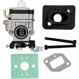 Resim Çim Kesme Makinesi Motoru 40-5 44-5 için Vidalar ve Contalı Karbüratör ve Emme Borusu ile Fırça Kesici Aksesuarları 
