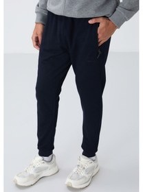 Resim Tommy Life Lacivert Fermuar Cepli Standart Kalıp Jogger Erkek Eşofman Alt - 84651 Lacivert 