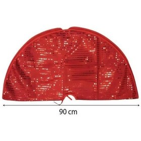 Resim Yılbaşı Ağaç Örtüsü Pullu Payetli Kırmızı 90cm Diğer 
