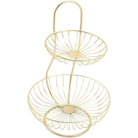 Resim Homyl Atıştırmalıklar Sebze Standı , 2 Katlı Şık Meyve 