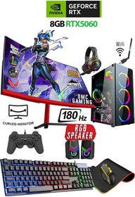 Resim DMC N307 (PUBG,GTA 5) Ryzen 7 5700,32GB RAM,1TB M.2,RTX5060 8gb 24" 180hz Oyuncu Masaüstü Bilgisayar 