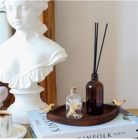 Resim Akayev Ahşap Göz 20 cm Altın Kuş Sunum Tabağı 