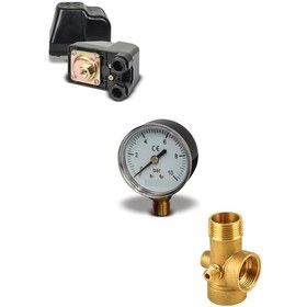 Resim Bakır Sargı 24 Litre Küre Tanklı 0,50 Hp Qb-60 Otomatik Hidrofor 2 Kat 2 Daire Pompa Seti 