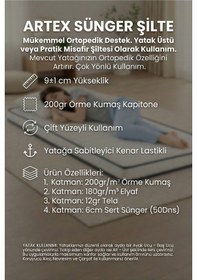 Resim Sünger Şilte 140x190 Yer Yatağı 9 +-1cm Cm Ped Yatak Şiltesi Pedi Topper Mattress 