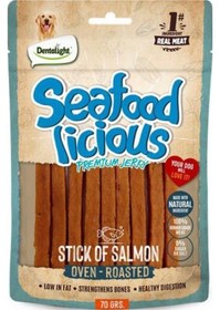 Resim Dentalight Seafood Stick Somon Balıklı Köpek Ödül Çubuğu 70 Gr 