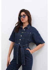 Resim Kadın Yarasa Kol Jean Tulum Rins 001 