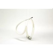 Resim Doggie Flotter Swarovski Taşlı Deri Köpek Göğüs Tasması 1,2 X 21-30 Cm Beyaz 