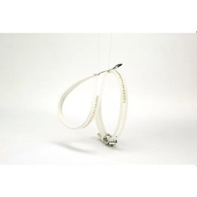 Resim Doggie Flotter Swarovski Taşlı Deri Köpek Göğüs Tasması 1,2 X 21-30 Cm Beyaz 