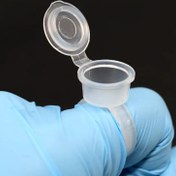 Resim 50 Adet/Paket Dövme Mürekkep Halka Kupları - Kirpik Uzatıcı Tutkal Tutucu Kapaklı Kaplar - Kalıcı Makyaj Microblading Araçları 