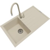 Resim Polex Cristalüx Granit Eviye P-03+Swan-3 Bej 