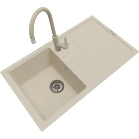 Resim Polex Cristalüx Granit Eviye P-03+Swan-3 Bej 