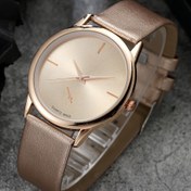 Resim Şık Kadınlar için Gül Altın Kuvars Saati - Minimalist Yuvarlak Kadran, PU Deri Kayış, Darbeye Dayanıklı Tasarım, Ofis veya Günlük Kullanım için Mükemmel, Hediye Kutusu ile Birlikte Gelir 