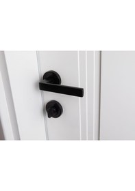 Resim Siyah Lama Wc Kapı Kolu (İç - Dış Takım) 