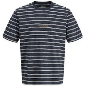 Resim Jack & Jones Jornorrebro Strıpe Tee Ss Cn Ln Lacivert 