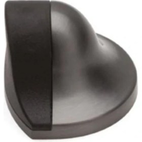 Resim System 1000 Kapı Stoperi Yapışkanlı/Vidalı Füme-Siyah Plastik Renk Çap 35x45 mm 