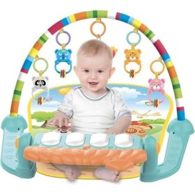 Resim Sevimli Piyanolu Sesli Işıklı Aynalı Oyun Halısı Bebeciden 