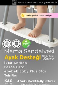 Resim DYZSTAR 15 Modele Uyumlu Mama Sandalyesi Ayak Koyma Dayama Desteği. 