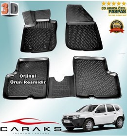 Resim Duster 4X4 3D Paspas Havuzlu 4Wd 2010-2017 Arası Siyah N11.10099 