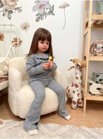 Resim BOBBY JR KİDSWEAR Bebe Yaka Ispanyol Paça Bebek Tenine Uygun Taytlı Takım 
