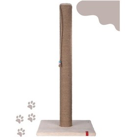 Resim 90cm Catnipli Kalın Borulu Dev Tırmalama Tahtası Krem Minder Yüzey 