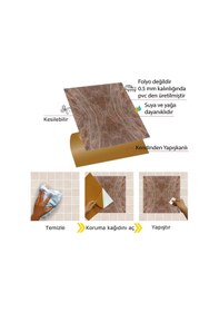 Resim Tink Kendinden Yapışkanlı Mermer 015 Desenli Pvc Karo 30x30 Cm 