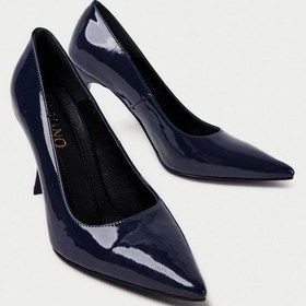 Resim Mubiano Hakiki Deri Mb972-lcv Kadın İnce 9 Cm Topuklu Rugan Lacivert Stiletto & Topuklu Ayakkabı Lacivert 