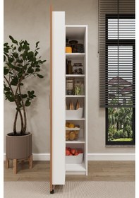 Resim Lüks Çok Amaçlı Kiler Dolabı %100 Mdf Erzak Organizer Dolabı Mk19 Petra Petra 