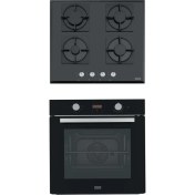 Resim Franke Fhns 604 Bk C Siyah Cam Ocak Fsl 86 H Bk Siyah Fırın 2li Ankastre Set 