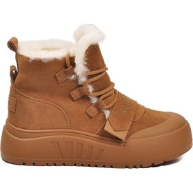 Resim Kahve Süet İçi Kürklü Soğuğa Dirençli Kaymaz Kadın Bot Tape Z Kahve 