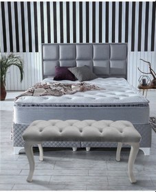 Resim Beyaz Chester Model Babyface Kumaş Bench&koltuk&tabure&pofuduk Yatak Odası Takımı Ucu&önü Puff 