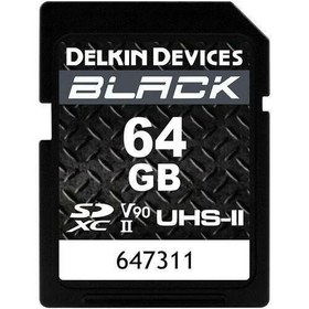 Resim Delkin Devices 64GB Black UHS-II SDXC V90 Hafıza Kartı 