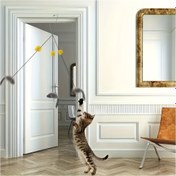 Resim Etkileşimli Peluş Kedi Oyalayıcı Oyuncak - Tüm Irklar İçin Ayarlanabilir Asılı Tasarım, Pil Gerektirmez 