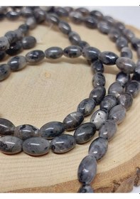 Resim Bileklik Boy Yarım Dizi Spektrolit Taşı Arpa Kesim 6 8.5mm 51298 18cm Uzunluğundadır Çok Renkli 