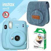 Resim Instax mini 11 Mavi Fotoğraf Makinesi ve Jean Çantalı Hediye Seti 3 