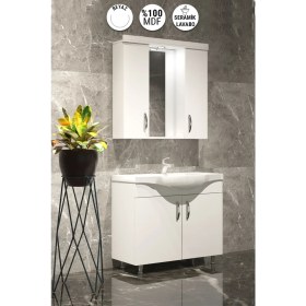 Resim Özceden 80 cm Yıldız Banyo Dolabı Beyaz 