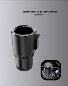 Resim Gld-spt- Araba Bardaklığı Isıtma Soğutma Ayarlı Çakmak Girişli Akıllı Model Çok Renkli 