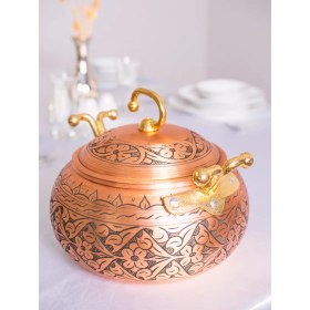 Resim Bakır Concept Bakır Tencere Ağır İşlemeli Tombul Model 5 lt 