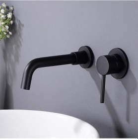 Resim Fause Duvardan Ankastre Lavabo Bataryası Siyah Kda101-B 