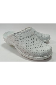 Resim Gezer Beyaz Kaydırmaz Plastik Önü Kapalı Banyo,lavabo,balkon,teras,bahçe Terliği 