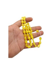 Resim Han Ticarethane Limon Sarısı Beyzi Toz Kehribar Tesbih 