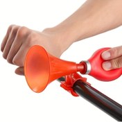 Resim 1 adet Klasik PVC Bisiklet Hava Çanı - Renkli Tasarımıyla Şeffaf Bisiklet Halkası Alarmı, Gençler için Dayanıklı Plastik Direksiyon Çanı, Bisiklet ve Araçlar için Bisiklet Aksesuarları 