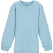 Resim Lovetti Bebek Mavisi Kız Çocuk Patlı Sıfır Yaka Uzun Kol Tişört Bebek Mavisi 