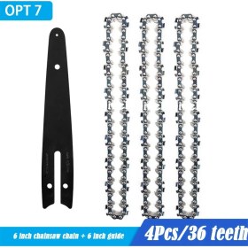Resim Mingjin Shop 1 Opt 7 Tarzı Testere Beyaz Kılavuz Çubuğu Testere Zinciri Elektrikli Zincirli Testere Ahşap Kesme Ağaç Işleme Kuru Erik Tek Elle Bahçe Aleti Inç (Yurt Dışından) 
