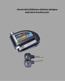 Resim Gld-spt- Motosiklet Ve Bisiklet İçin 6mm Pinli Alarmlı Disk Kilidi 