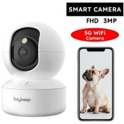 Resim Gaojunshop01 İndoor Bebek Evcil Hayvan Kamera Telefon Uygulamali 5g 2.4ghz Wifi Hareket İzleme 360 Derece Gece Gorusu 