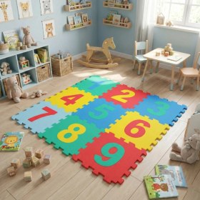 Resim Marsilyan- 9 Parça Sayılar Puzzle Yer Matı 