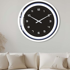 Resim Safir Dokunuş - Cam Duvar Saati - 40 cm / Siyah 