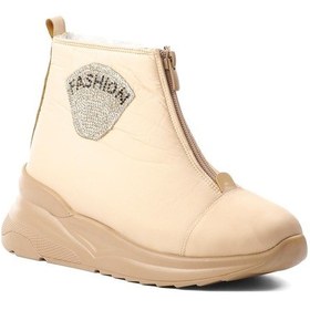 Resim Bej Dar Kalıp Kadın Kar Botu 1321 Z Bej 