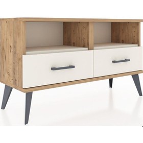 Resim Arges Şifonyer 2 Raflı 2 Çekmeceli 88x30x48 Çam-aytaşı Aytaşı 